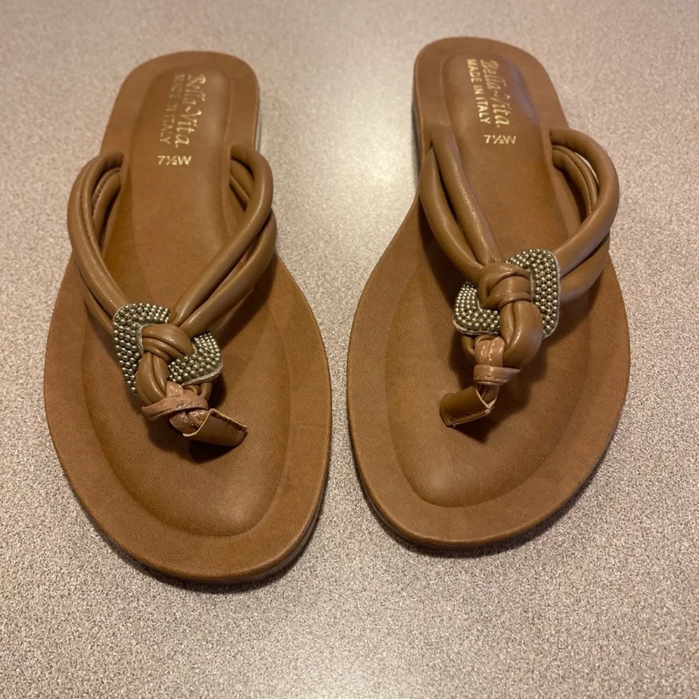 Sold: Bella Vita Women's Brown Slide Sandals